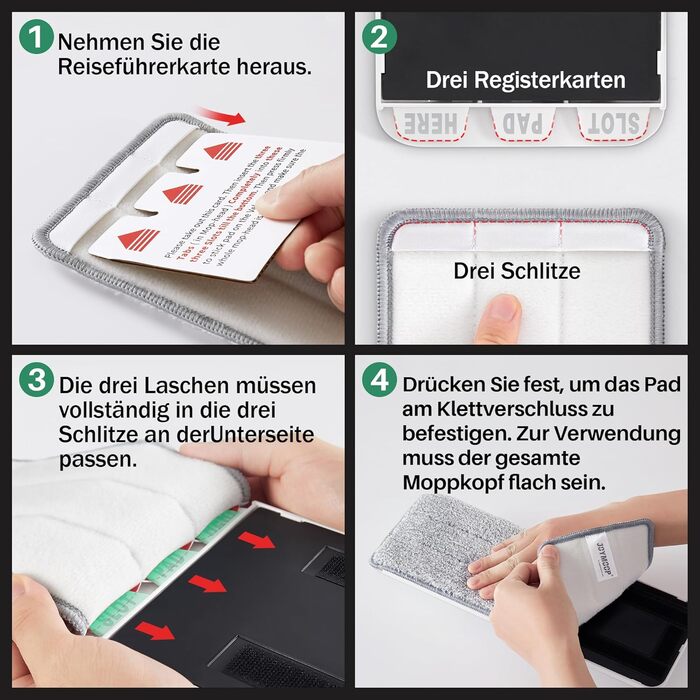 Набір швабри та відра з віджиманням для дому, система плоскої швабри та відра, швабри для миття підлоги та стін, з 3 багаторазовим