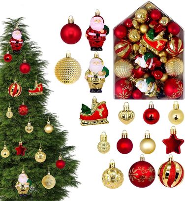 Набір ялинкових кульок 72 шт Generic