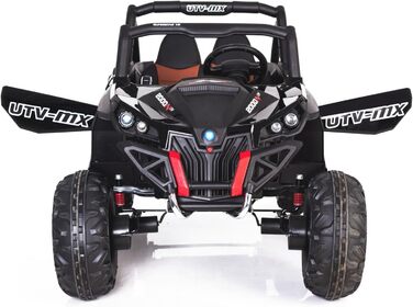 Дитячий електромобіль 12В 2-місний, NEW RSX електричний баггі для дітей, чорний, з пультом дистанційного керування 2,4 ГГц, 36 міс