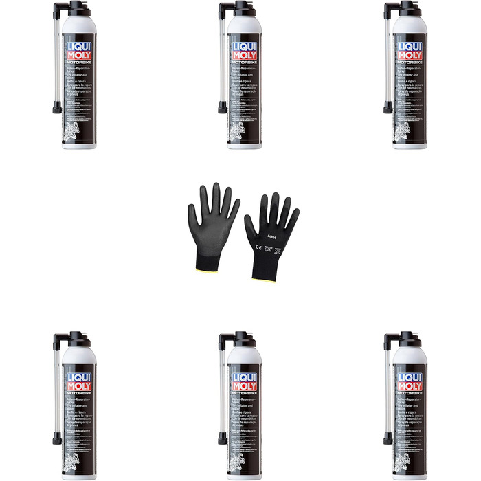 Захисні рукавички Iloda 6xOriginal Liqui Moly 300 мл Спрей для ремонту мотоциклетних шин 1579