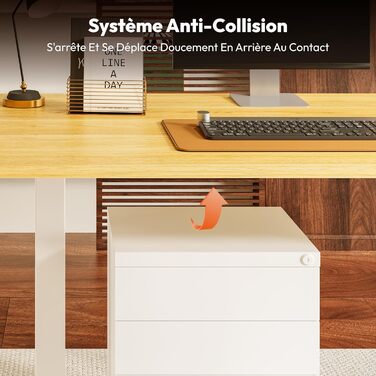 Письмовий стіл з регульованою висотою 200x80 см, Електрично регульований ергономічний комп&39ютерний стіл з функцією пам&39яті для роботи сидячи/стоячи (клен) 200 x 80 см клен