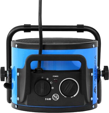 Тепловентилятор ALLEGRA PTC 3000 Вт Електричний вентилятор 230 В для дому та офісу Безпечний керамічний PTC обігрівач з термостатом та захистом від перегріву Портативний додатковий обігрівач