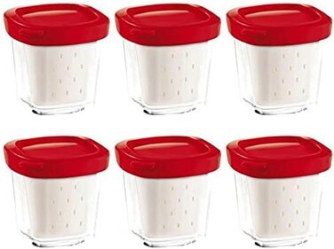 Контейнери для йогурту, червоні, набір з 6 шт., 100501