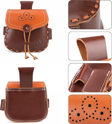 Багатофункціональний шкіряний поясний мішок EDC Організатор сумка пожежний стартер тримач для виживання на відкритому повітрі кемп