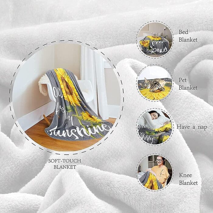 Плед Morbuy Mandala Plush, м&39який фланелевий плед для дивана, теплий плед для дивана, плед з мікрофібри для покривала/кушетки (150x200 см, світло-блакитний) 150x200 см світло-блакитний