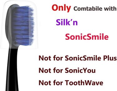 Змінні щітки Щітки підходять для насадок для щітки Silk'n SonicSmile Змінні щітки чорні - 4 шт. и чорні 4 чорні