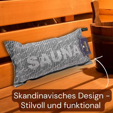 Подушки для сауни POOL Total Jokipiin преміум-класу 2 шт. Sauna 40x22 см - 100 зроблено у Фінляндії - льон та бавовна - сертифіковані Oeko-Tex - оздоровча подушка для підголівника та шиї для сауни, спа та релаксації (сауна на 2 особи)