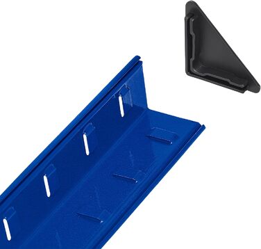 Міцний стелаж Relaxdays, ВxШxГ 180x100x60 см, вантажопідйомність 1250 кг, 5 полиць МДФ, полиця для зберігання в підвалі, вставного типу, синій