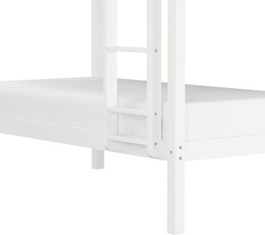 Двоярусне ліжко Hillsdale Caspian для дітей та підлітків, двоспальне, шоколадно-коричневе Casual Twin біле