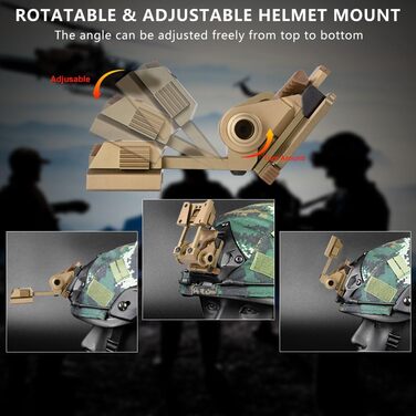 Кріплення для шолома нічного бачення PVS15/18 для L4G24 NVG, металеве кріплення для шолома, регульоване суцільнометалеве алюмінієве кріплення Rhino (золотистого кольору)