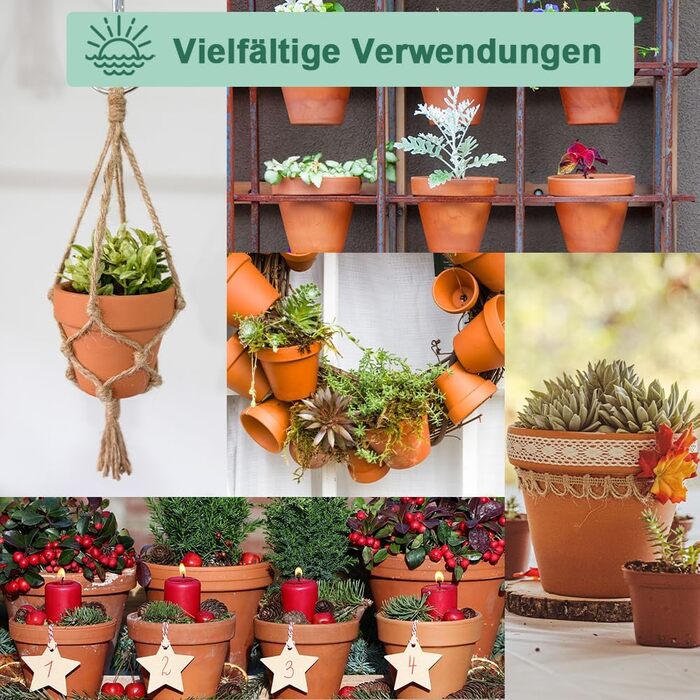 Теракотові горщики vensovo з блюдцями, 7,6 см, глиняний горщик, керамічний горщик, кактус, квіткові горщики, горщик для сукулентів, дренажний отвір, ідеально підходить для рослин, виробів, весільних подарунків, 12 шт. , коричневий 1