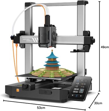 Принтер Anycubic Kobra 3, високошвидкісний друк 600 мм/с, високоточне автоматичне вирівнювання та автоматичне зміщення по осі Z, і