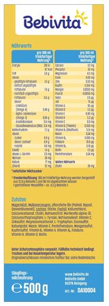 Молочна суміш для немовлят Bebivita 1 First (5 x 500 г), з народження, приємно кремова та ситна, підходить для прикорму