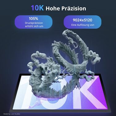 Принтер ANYCUBIC Photon Mono 4 Ultra 10K Resin, 7-дюймовий моноекран HD і джерело світла COB, швидкий друк 120 мм/год, інтелектуал