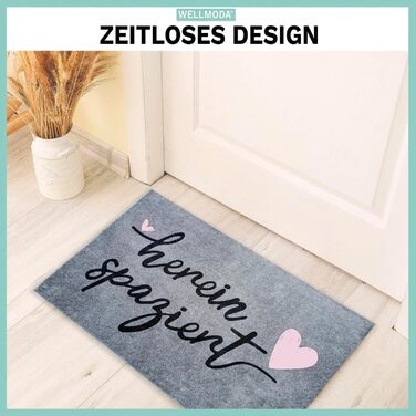 Килимок для дверей Ласкаво просимо Можна прати в пральній машині та нековзний Килимок для дверей для приміщень та вулиці Килимок для дверей та прикраса для дверей, 40x60 см та сірий 40 x 60 см (прямокутний) Ласкаво просимо