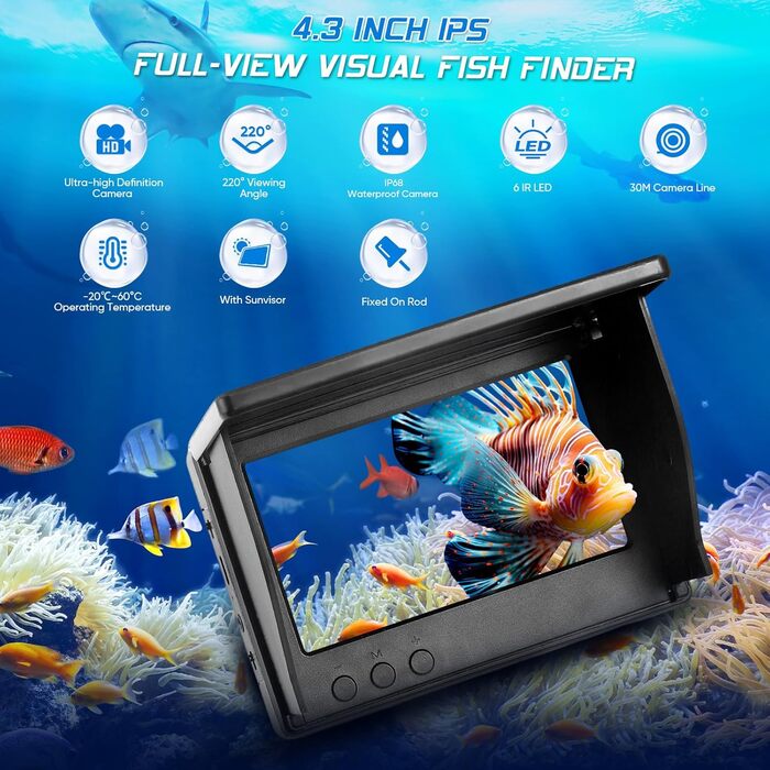 Відео-ехолот (Fish Finder) із HD-камерою та нічним баченням