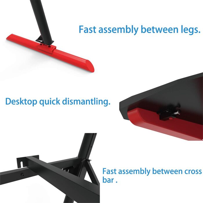 Ігровий стіл HFTEK - Ігровий стіл - Ергономічний ігровий стіл - Комп&39ютерний стіл з RGB-підсвіткою (FA32GBL)