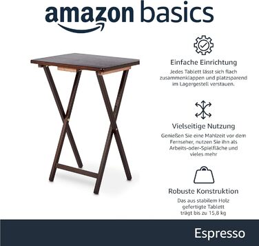 Складані дерев&39яні журнальні столики Storeo Basics з підставкою, комплект з 4 шт. , колір еспресо коричневий