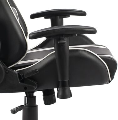 Ігрове крісло обертове біле ПВХ