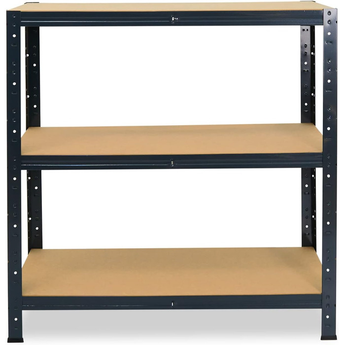 Надміцний домашній стелаж, антрацитовий/металевий стелаж з 3 полицями/металевий стелаж для підвалу, гаражний стелаж, стелаж для майстерні або стелаж для зберігання/змішаний металевий стелаж з вантажопідйомністю 175 кг В 100см / Ш 60см / Г 45см, 100x60x45