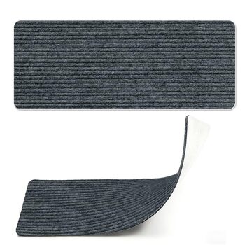 Килимки для сходів, 15 шт. , самоклеючі, протиковзкі, ріжучі, багаторазові (темно-сірі)