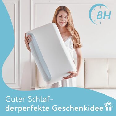 Ергономічна подушка з піни з ефектом пам&39яті 2 висоти (10/11,5 см) - подушка для підтримки шиї для сну на боці та на спині, сертифікована CertiPUR-US та Oeko-TEX 100, з наволочкою, яку можна прати