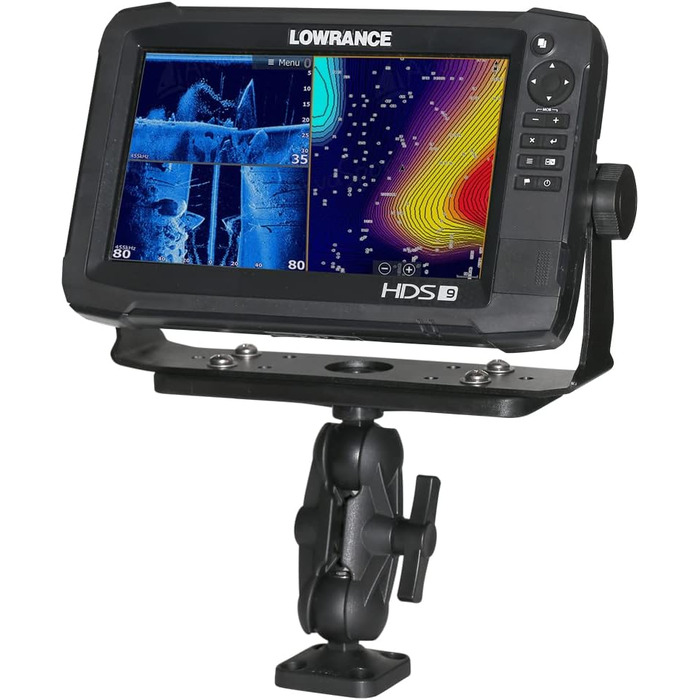 Платформа Scotty (203x75 мм) 163 кульовий шарнір 1 1/2 дюймовий човен для кріплення ехолота, колір чорний