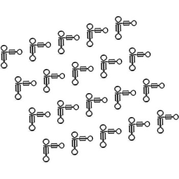 Поперечні вертлюги різних розмірів 3-сторонній поворот Рибальська вертлюжка рибальські вертлюги Рибальські вертлюги Риболовля Snap Angelsnap хребта бічної руки діапазон повороту поворотний рибальський набір, 20 шт.
