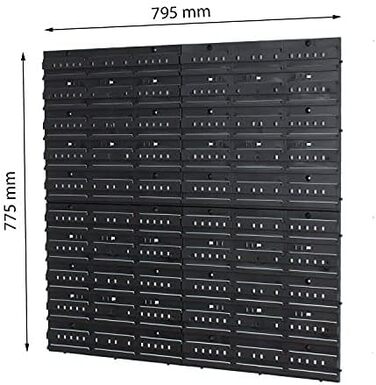 Коробка з кришкою настінна полиця 80 x 80 см, коробки, що штабелюються, контейнери для зберігання, відкриті коробки для зберігання, система зберігання, червоний/чорний