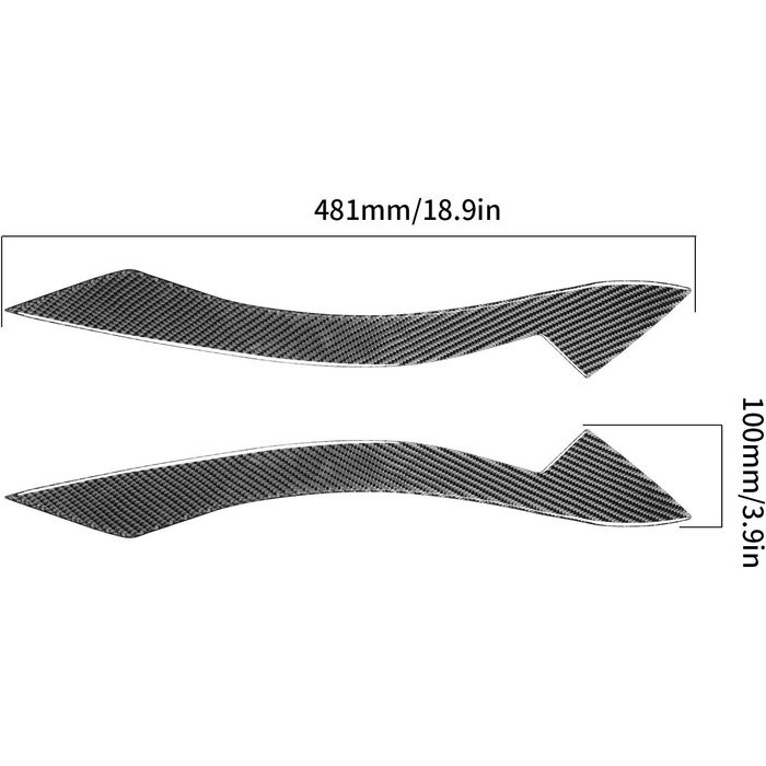 Брови фари, 1 пара автомобільних зовнішніх фар з вуглецевого волокна Кришка обтічника повік підходить для Z4 E89 2009-2015