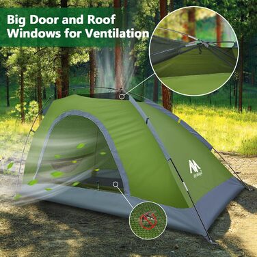 Надлегкий водонепроникний одномісний намет, одномісний тунельний бівак-намет, намет для велосипедного походу, кемпінговий та мотоциклетний намет, невеликий розмір, одномісний намет для трекінгу, кемпінгу та активного відпочинку на свіжому повітрі, зелений