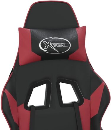 Ігрове крісло, чорно-бордова штучна шкіра, офісне крісло, ігрове крісло, обертове крісло, письмове крісло - 3143694