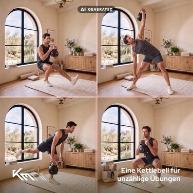 Регульована гиря KM-Fit 2-20 кг, 7 рівнів навантаження для домашнього тренажерного залу
