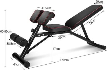 Складана силова лава soges з розкладною розкішною опорою для ніг для тренування м&39язів живота та спини, багатофункціональні силові лави для домашніх силових тренувань, PSBB004-1