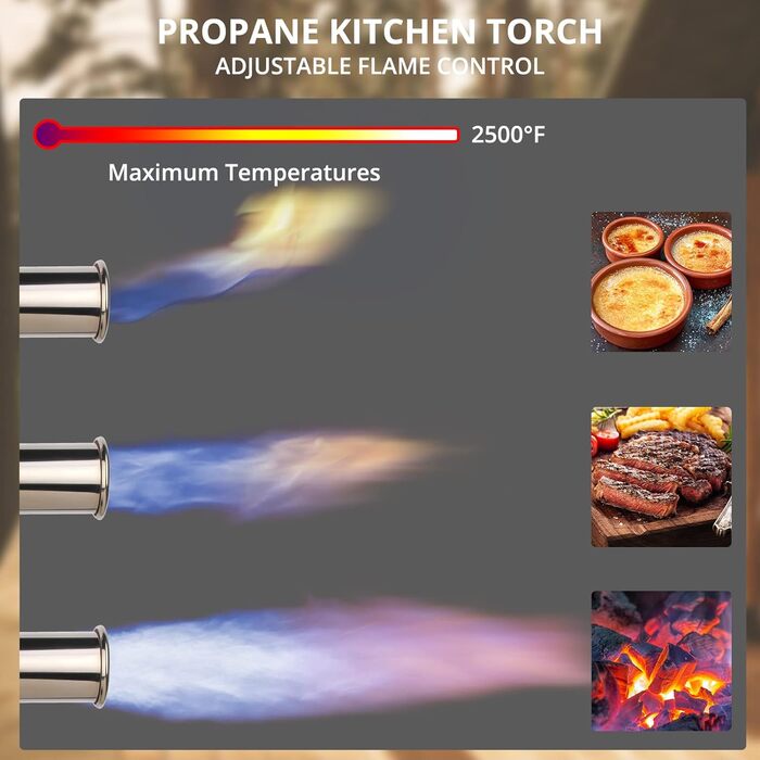 Потужний кухонний пропановий пальник Sondiko LMT905, пістолет-гриль, вогнеметний пістолет, стартер для багаття, запальничка для ву