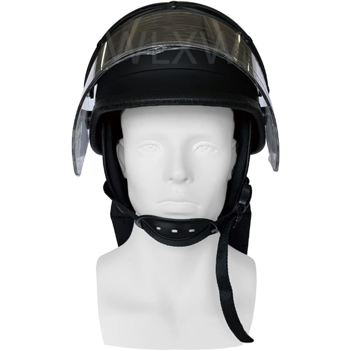 Тактичний шолом WLXW для боротьби з масовими заворушеннями з прозорим козирком (сталева сітка), захисне спорядження SWAT, страйкбол, пейнтбол, бойовий, косплей, чорний 1