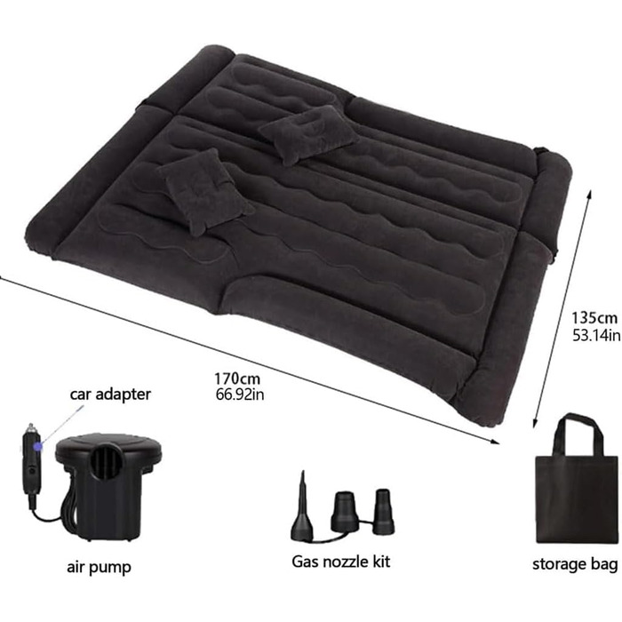 Автомобільний надувний матрац для Skoda Kodiaq, надувний матрац для кемпінгу, портативний туристичний надувний матрац з повітряною подушкою, аксесуар для активного відпочинку на свіжому повітрі, E звичайний E