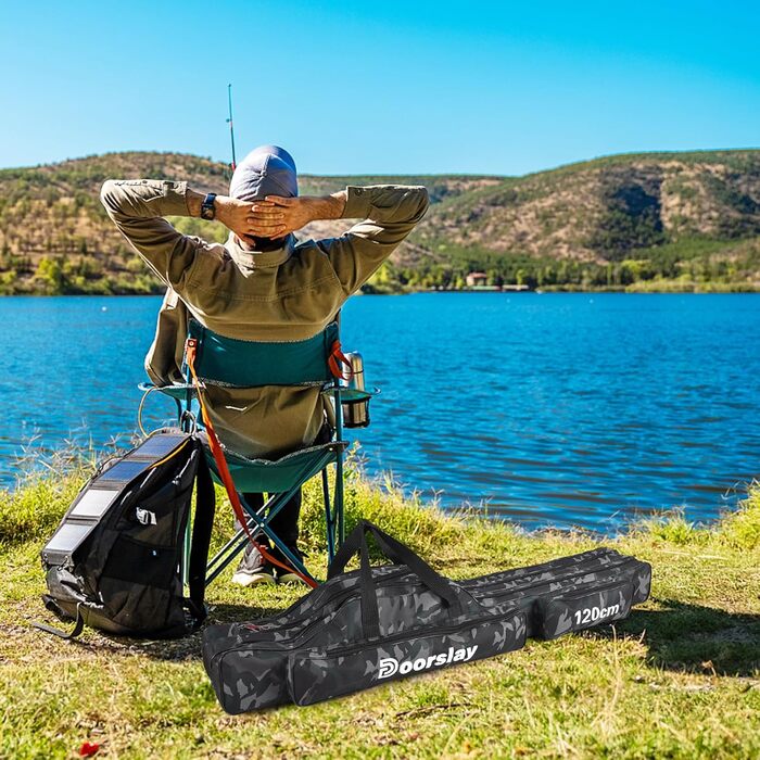 Сумка для вудок, складна сумка для вудок, сумка для зберігання інструментів для риболовлі, портативна сумка для риболовних снастей 90/120/150 (додатково), 3 Layer Fishing Bag