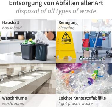 Сміттєвих пакетів Hygoclean Light, 60 л HDPE, рулон, прозорі, Д 75 см, Ш 64 см, 10 мкм, картон, сміттєві пакети, пакети для відходів, пакети для сміття, пакети для побутових відходів, пакети для відходів, 600