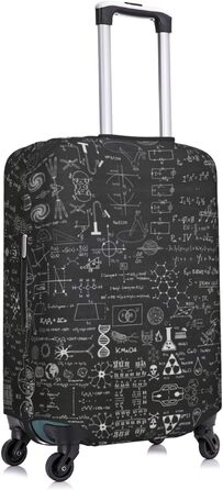 Чохол для валізи BAFAFA з науковим крейдяним принтом, еластичний захист від подряпин та пилу, чорний, розмір 80