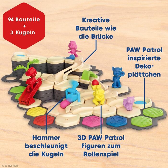 Стартовий набір Ravensburger GraviTrax Junior PAW Patrol (Щенячий патруль) 12020006 Магнітна кульова доріжка та конструктор для дітей від 3 років, подарунок для хлопчиків та дівчаток