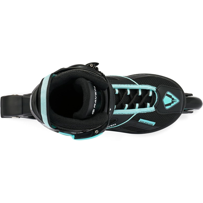 Ковзани/роликові ковзани RAVEN Pulse 2-в-1 для дітей та дорослих, регульовані 37-40 (23,5-26 см), чорні/блакитні