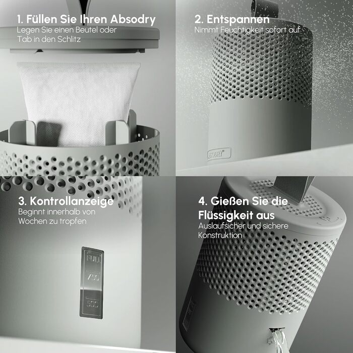 Осушувач повітря для квартири без електрики - для найкращої якості повітря - Осушувач для підвалу, ванної кімнати, спальні - проти