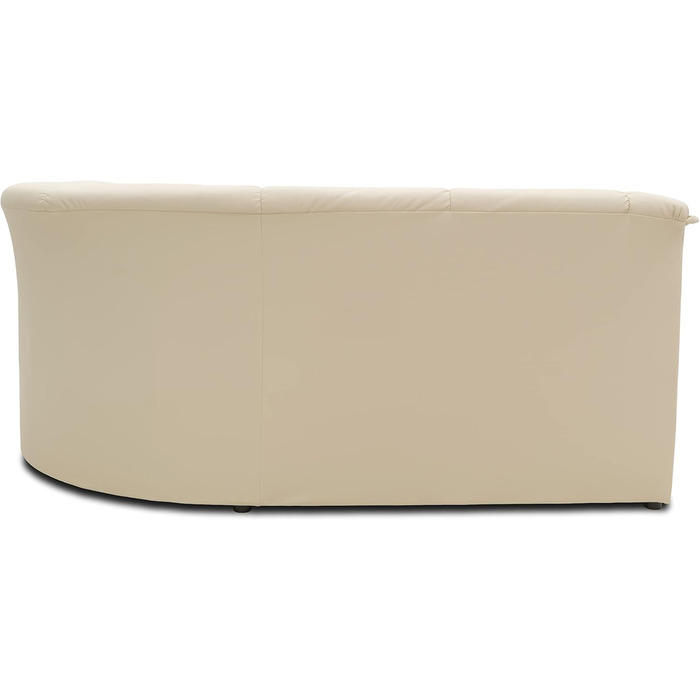 Кутовий диван DOMO. колекція Berlin, позачасовий шкіряний кутовий диван з високоякісною пружинною оббивкою, L-подібний диван зі штучної шкіри, 3-місний з правого боку, диван 205 x 250 x 89 см, бежевий (кремовий) Бежевий 3-місний з правого боку