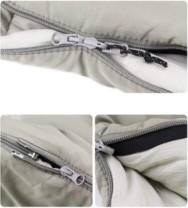 Бавовняний спальний мішок Naturehike з капюшоном, 3-сезонний спальний мішок, легкий, портативний та зрощується, наповнений високоякісною бавовною M180/M300 зеленого кольору, ланки M300