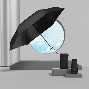 Міні-парасолька Moorrlii Travel для портмоне з чохлом, маленька, компактна, захист від ультрафіолету, сонячного світла, маленька с