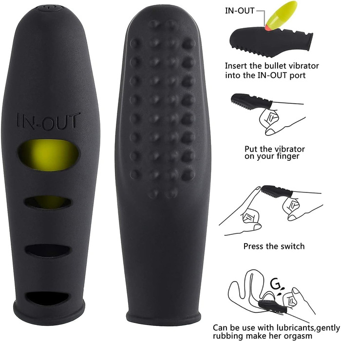 Вібратор для пальців Enlove, силіконовий, для стимуляції клітора та G-точки, компактний і водостійкий