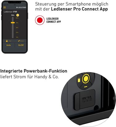 Музичний світлодіодний прожектор з Bluetooth чорний Ledlenser
