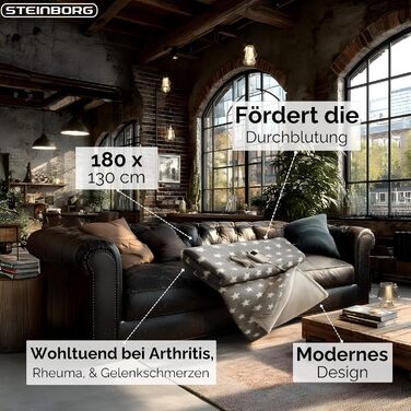 Електрична ковдра з підігрівом Steinborg з автоматичним вимиканням, 180x130 см, затишна електрична ковдра з підігрівом, м&39яка ковдра для ліжка або дивана, термоковдра, електрична ковдра з підігрівом, ковдра для ліжка з підігрівом, 9 налаштувань нагріву,