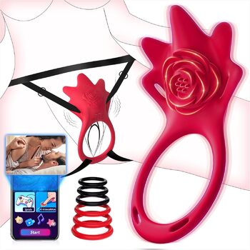 Інтерактивний вібратор зі штучним інтелектом, секс-іграшка для пар, жіночий із додатком, з 6 кільцями для пеніса, 9 налаштувань вібрації для жінок, тиха багатоточкова стимуляція клітора для БДСМ, секс-іграшка для пар, екстремальні секс-іграшки